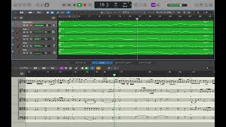 印刷された楽譜をPlayScore 2で撮影しLogicPro Xで編集 [upl. by Nirrak]