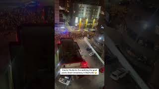 Vandy Fans Walking with Goal Post On Nashville Streets [upl. by Jorey]