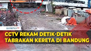 Rekaman CCTV DetikDetik Tabrakan KA TuranggaKA Lokal Bandung Raya di Cicalengka [upl. by Reinhardt336]