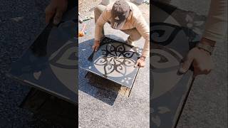 how to make😱marble rangoli🔥 design‼️ Italian marble manufacturing process shorts construction [upl. by Nyloj]