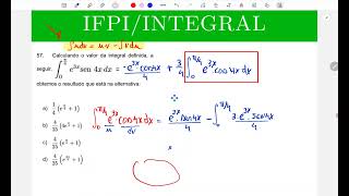 integral por partes ifpi 2022 [upl. by Llenrap913]