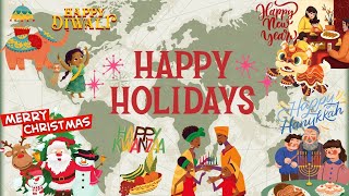 Holidays Around The World  Christmas New year  Diwali  Hanukkah Kwanzaa  Song for kids [upl. by Wemolohtrab]