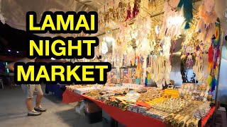 LAMAI BEACH Night Market in Koh Samui  Sunday Night Thai Street Food Market [upl. by Roberson]