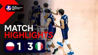 Highlights  Poland vs Italy  CEV U22 Volleyball European Championship 2024 [upl. by Spitzer]