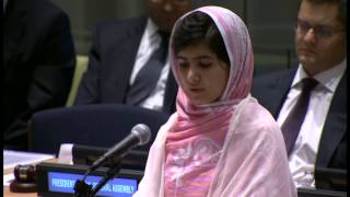 Malala Yousafzais UN speech  Channel 4 News [upl. by Eidnalem]