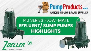 Zoeller 140 Series quotFlowMatequot EffluentSump Pump Product Highlight [upl. by Inalaehak]