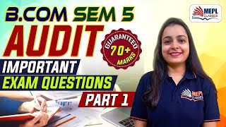 Semester 5 Most important questions of audit  MEPL [upl. by Trutko190]