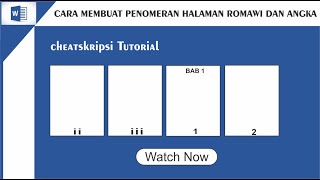 CARA MEMBUAT PENOMERAN HALAMAN ROMAWI DAN ANGKA BERBEDA DI MICROSOFT WORD [upl. by Valdemar]