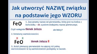 Jak utworzyć nazwę związku na podstawie jego wzoru Znaczenie wartościowości przy ustalaniu wzorów [upl. by Aitercal]