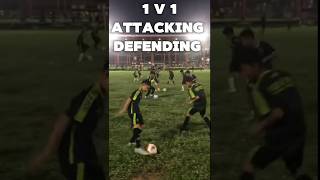 1v1 Attacking amp Defending Drills shorts youtubeshorts ytshort football attack defender [upl. by Akerdnuhs]