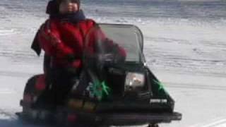 Little Kids Riding Mini Snowmobiles [upl. by Nanoc371]