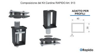 Cardine per grate di sicurezza RAPIDO  Hinge for safety grates RAPIDO [upl. by Suvart]