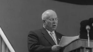 Discours de Khrouchtchev à Berlin  Conférence de presse d Eisenhower à Washington [upl. by Gardell]