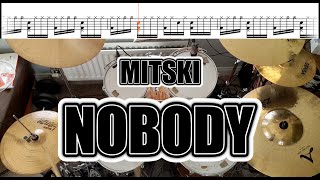 Mitski  Nobody  Drum Cover With SHEET MUSIC [upl. by Merralee]