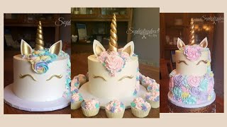 How to Make SIMPLE Edible Unicorn Horns Ears and Eyes for Beginners and Pros  Cake Decorating [upl. by Itnaihc]