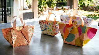 Quick amp Easy Gift Wrapping  Origami Paper Bag For Any Occasion  Small And Large Presents [upl. by Marnia]