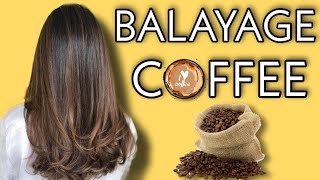 BALAYAGE CAFÉ para morenas en 3 minutos ✅ [upl. by Leirej]