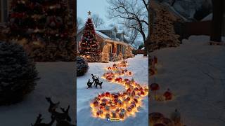 Christmas lights 🎄🎁trending ytshorts shorts christmas christmasdecor christmaslight [upl. by Solracesoj]