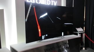 LG flexible TV screen see the 4K OLED bend at CES 2014 [upl. by Arul]