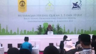 Finalis Musabaqoh Hifzil Quran 1 5 10 Juz MTQ Mahasiswa Nasional MTQMN XIV 2015 [upl. by Kimbell]