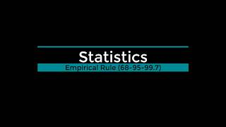 Statistics  Empirical Rule [upl. by Eadie]