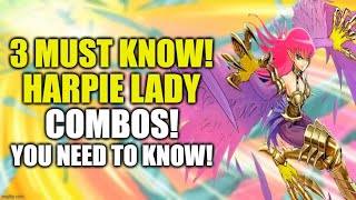 3 MUST KNOW HARPIE LADY COMBOS HOW TO PLAY A HARPIE LADY DECK YUGIOH [upl. by Milstone444]