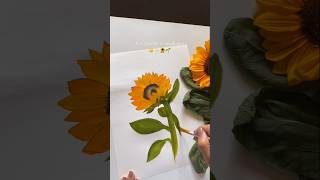 Sunflower paint 🎨🌻🎨🎨🖌️ foryou sunflower shortsads paintingkesebnaye viralvideo shorts [upl. by Kruter484]