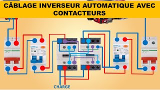 CABLAGE D’UN INVERSEUR AUTOMATIQUE AVEC CONTACTEURS [upl. by Saucy]