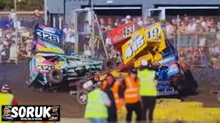 BriSCA F1 Stock Cars  World Final Part 1 Northampton Shaleway  9923 [upl. by Bushey]