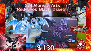 Review SHMonsterArts RedEyes Black Dragon BANDAI Figure YuGiOh Duel Monsters Eng sub unbox [upl. by Nnybor571]