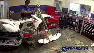 Snow Bike Install Camso DTS 129 [upl. by Enaols]