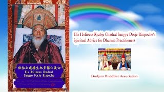 His Holiness Kyabje Chadral Sangye Dorje Rinpoches Spiritual Advice for Dharma Practitioners [upl. by Eseryt]