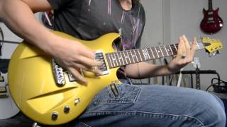 Aristides 020  Gold  DISTORTION demo  Electric Guitar [upl. by Nailliw]