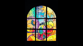 How to Paint in the Style of Marc Chagall  Chagalls Windows  Grades K5 and up [upl. by Gwendolyn]