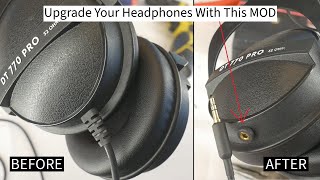 Beyerdynamic Headphone Detachable Cable Mod DIY [upl. by Hgielhsa]