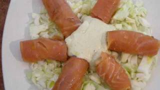 ROLLITO DE SALMON PUERROS Y GAMBAS POR SALMOREJOCORDOBES [upl. by Kikelia834]