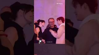 TXT Moncler CEO proudly introduced YEONJUN to Anne Hathaway [upl. by Joelynn]