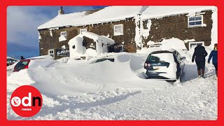 Storm Arwen Leaves Dozens STRANDED in UK Pub [upl. by Ahsok]