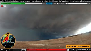 Kansas Severe Storms 102124  Live Storm Chase Archive [upl. by Noissap]