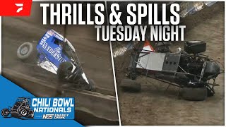 Tuesday Thrills amp Spills  2024 Chili Bowl Nationals [upl. by Lenroc115]