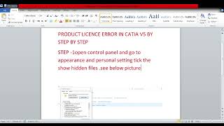 catia v5 installation licence error licence error in catia v5 [upl. by Ettenig534]