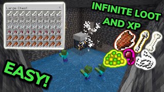 EASIEST 121 AUTOMATIC SPAWNER XP FARM TUTORIAL in Minecraft Bedrock MCPEXboxPSSwitchPC [upl. by Gine]