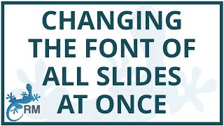 PowerPoint Changing the font of all slides at once [upl. by Nerua890]