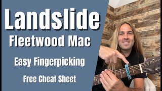 Landslide  Fleetwood Mac  Easy Guitar Lesson with Fingerpicking [upl. by Aliahs]