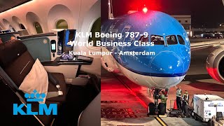 KLM 7879 World Business Class KULAMS Review [upl. by Aynot50]