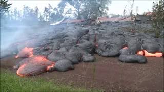 Coulée de lave tranquile Pahoa 27 juin 2014 [upl. by Hilliard582]