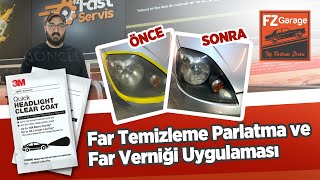 3M 32516  Far Temizleme amp Parlatma 3M Oto Far Tamir Verniği Mendili Uygulaması [upl. by Auqined]