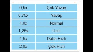 Videoların İzleme Hızını Değiştirmek [upl. by Egiap]