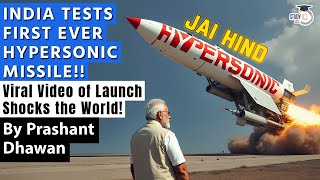 INDIA TESTS FIRST EVER HYPERSONIC MISSILE Viral Video of Launch Shocks the World [upl. by Shifrah]