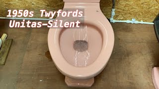 🚽 1950s Twyfords SYPHONIC UnitasSilent in Pink [upl. by Neelehtak714]